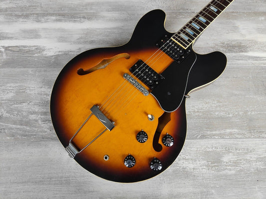 1976 Aria Pro II ES-700SB Semi Hollowbody (Brown Sunburst)