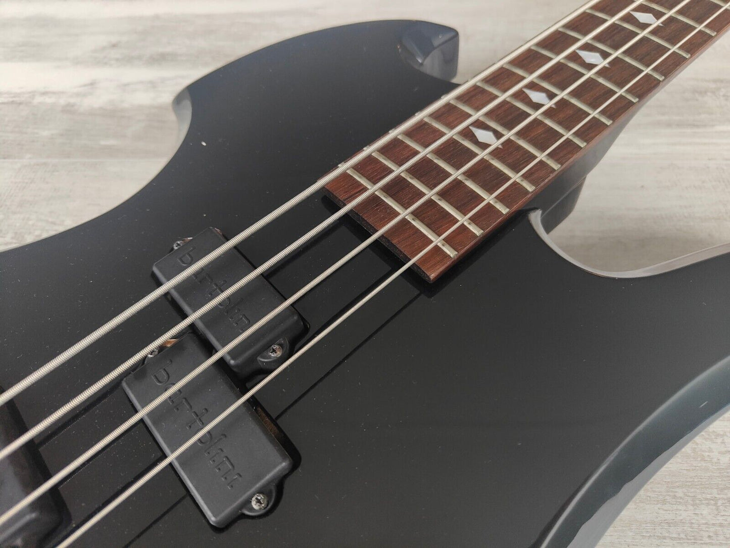 1990 Fernandes Japan MB-65 Mockingbird Bass w/Bartolini's (Black)