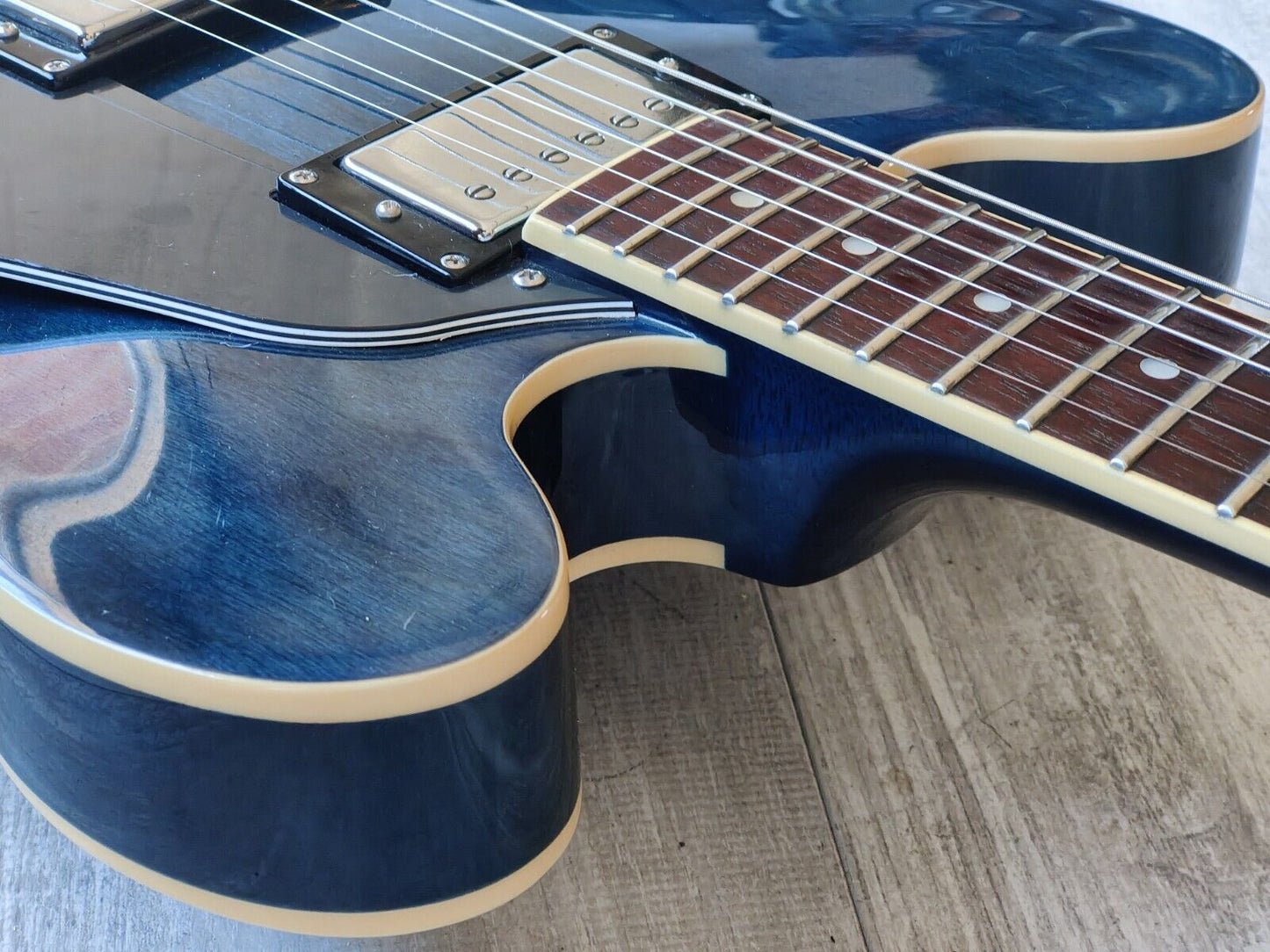Tokai ES-86 Semi Hollowbody 335 Electric Guitar (See-Thru Blue)