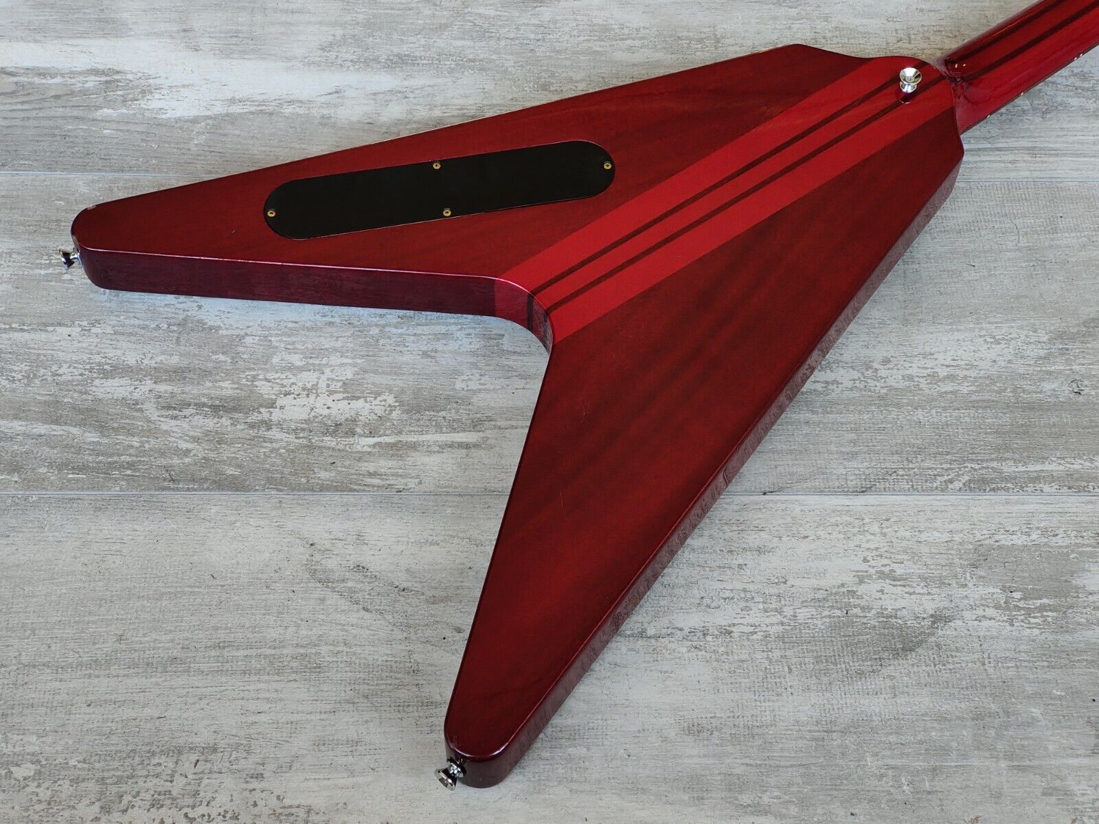 1997 Greco Japan GV-90MH Neckthrough Flying V (Cherry Red) – Cool