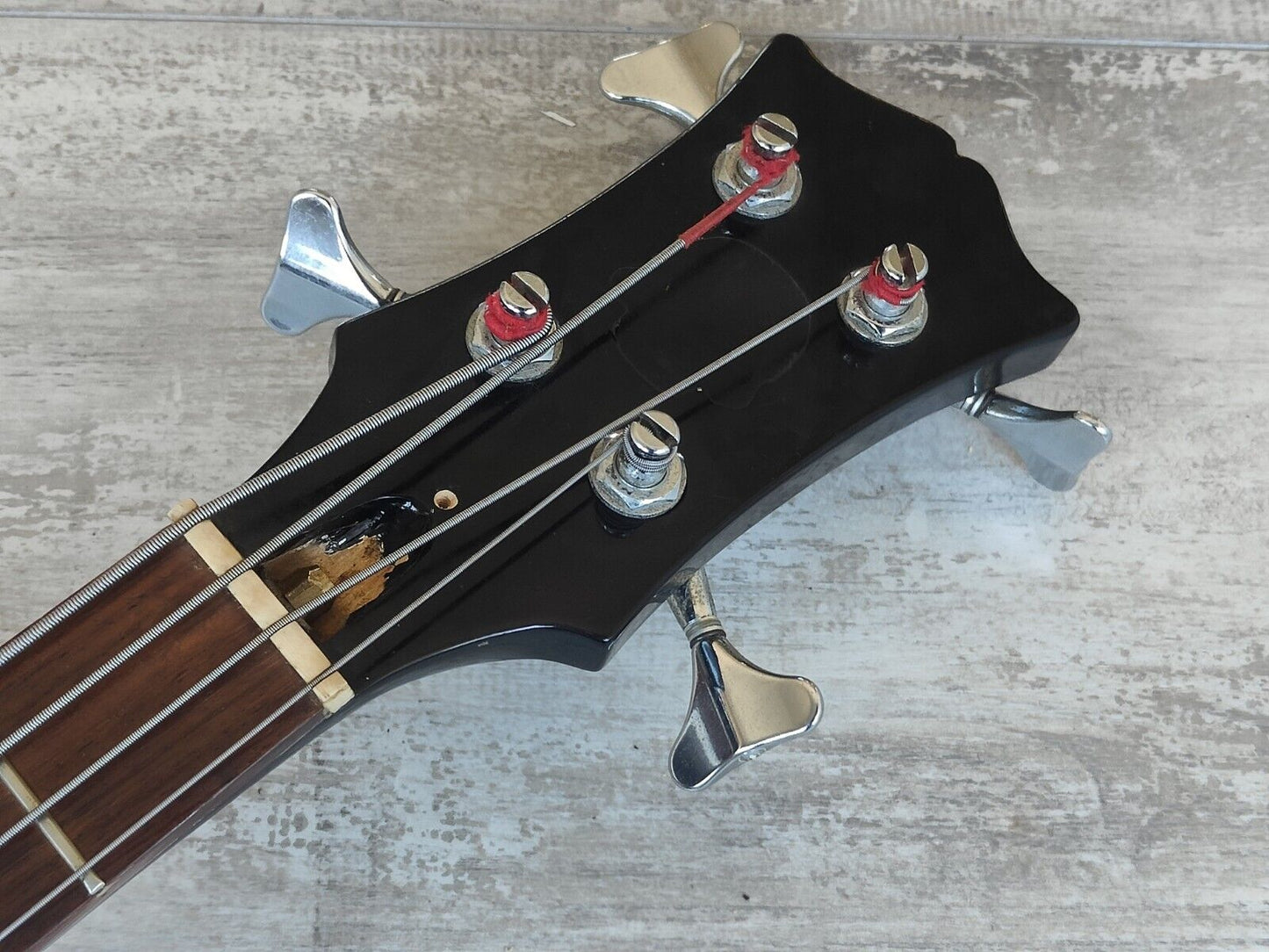 Unknown SG Style Double Cutaway Bass from Japan (Black)