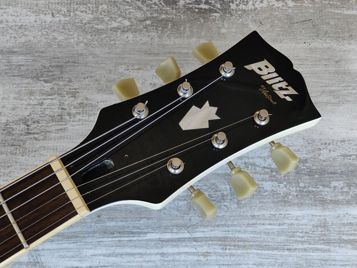 Blitz by Aria Pro II SG Double Cutaway (White) – Cool Old Guitars
