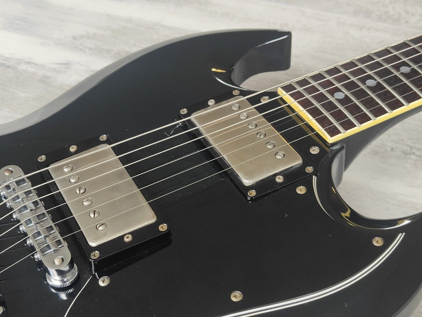 1990 Greco Japan SS-600P2 SG Double Cutaway (Black)