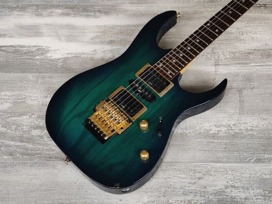 1995 Ibanez Japan RG670 HSH Superstrat (Royal Blue Sunburst)