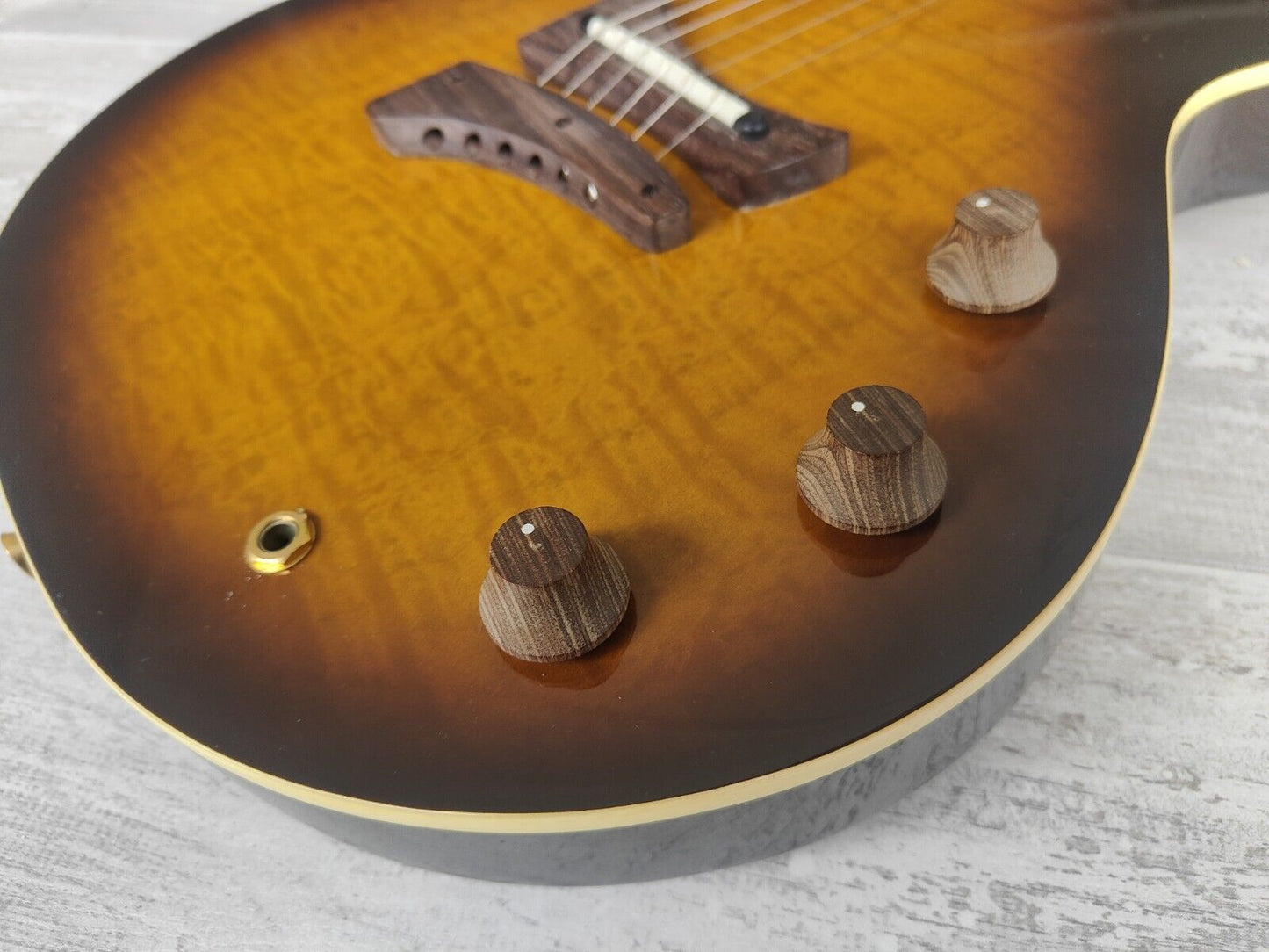 2003 Fernandes Japan LSA-65 Solid Body Electric-Acoustic Guitar (Brown Sunburst)