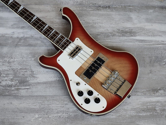 Rockinbetter Left Handed LH 4-String Bass Guitar (Fireglo)