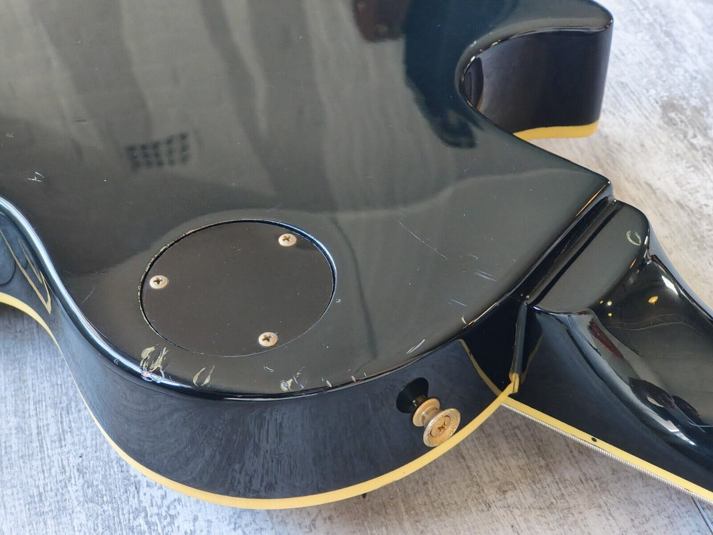 1992 Greco Japan EGB-850 Les Paul Custom Short Scale Bass w/EMG's (Ebony)