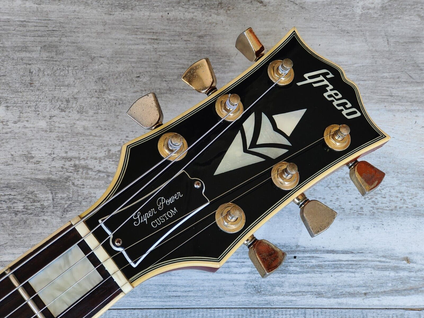 1982 Greco Japan EG-600P Super Power Les Paul Custom 3PU (Cherry Sunburst)