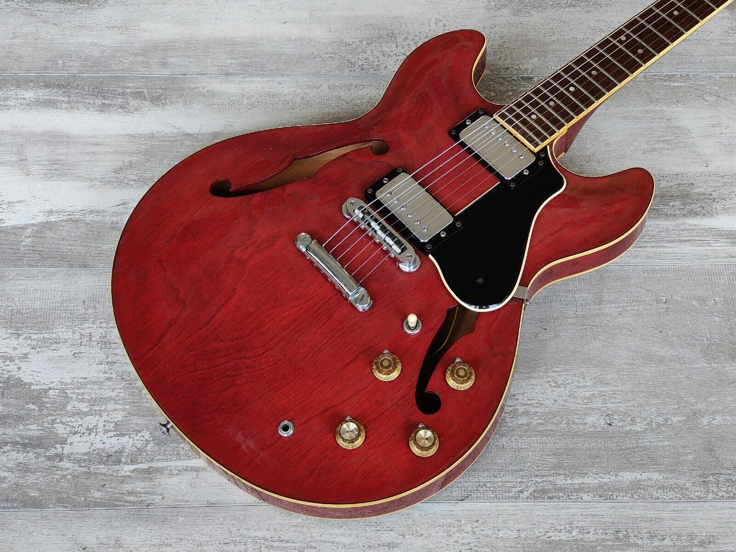 1980 Yamaha Japan SA-700 ES-335 Semi Hollowbody Electric Guitar (Persimmon Red)