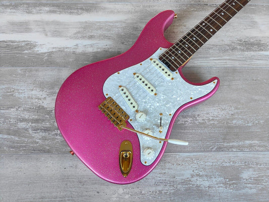 2016 Edwards (ESP Japan) E-SN-185TO Takayoshi Ohmura Stratocaster (Twinkle Pink)