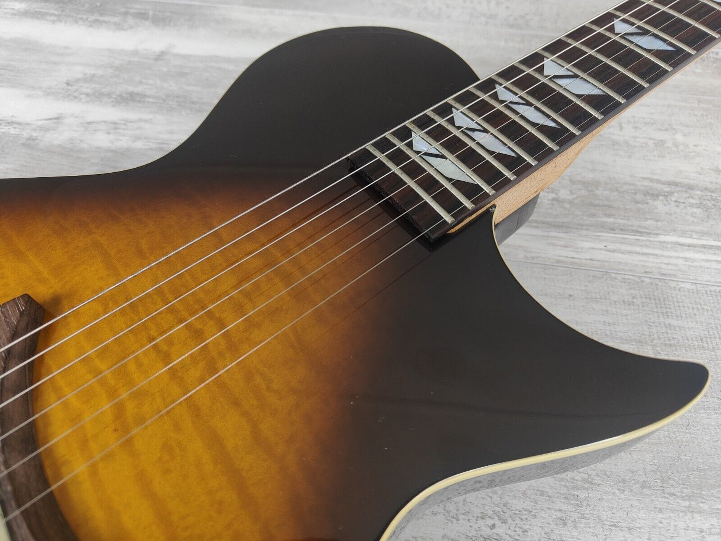 2003 Fernandes Japan LSA-65 Solid Body Electric-Acoustic Guitar (Brown Sunburst)