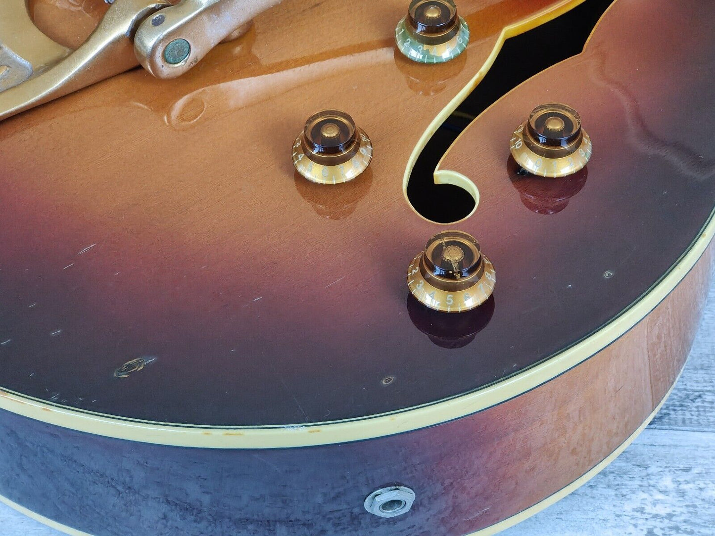 1980 Yamaha Japan AE-1200 Hollowbody Jazz Electric Guitar (Antique Stain)