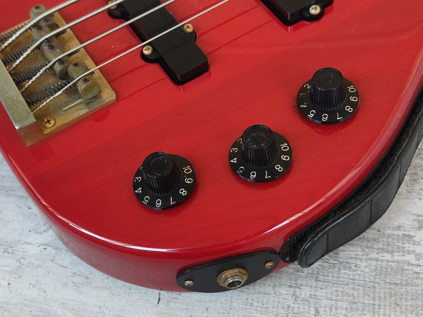 1987 Fernandes Japan FRB-60 PJ Revolver Bass (Trans Red)