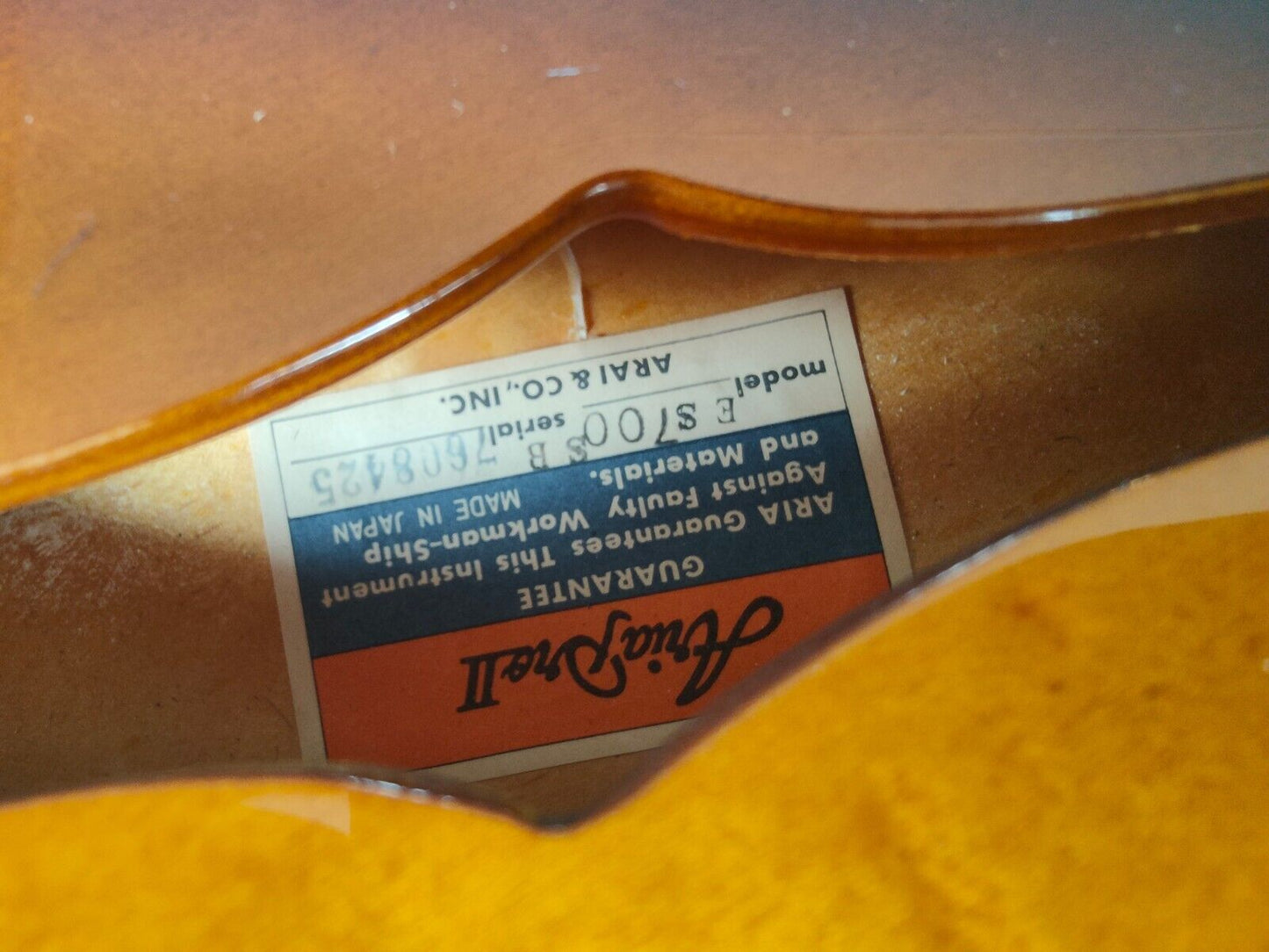 1976 Aria Pro II ES-700SB Semi Hollowbody (Brown Sunburst)