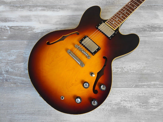 2005 Edwards (by ESP Japan) E-SA-125LTS Semi Hollowbody (Brown Sunburst)