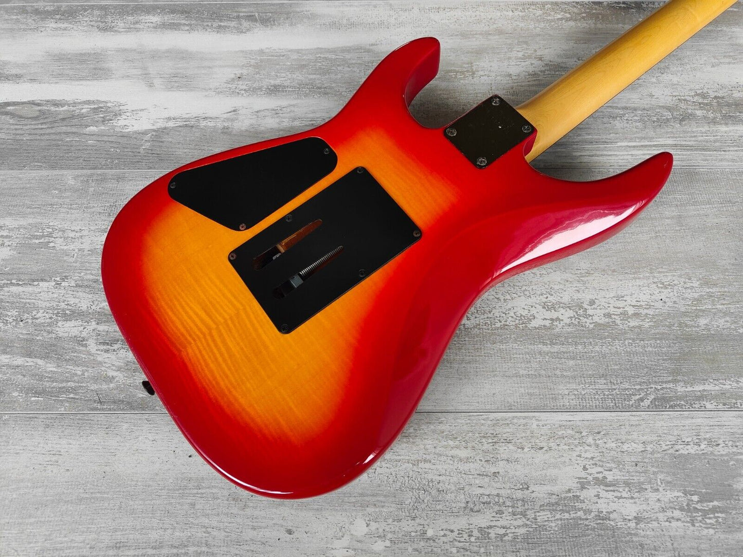 1988 Fernandes Japan FR-85 Revolver Active Superstrat (Cherry Sunburst)