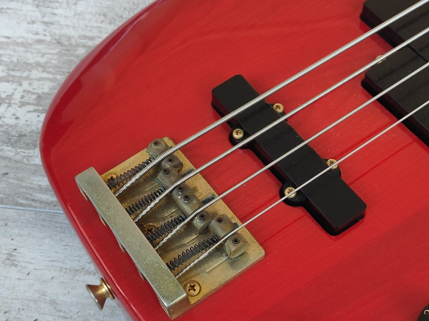 1987 Fernandes Japan FRB-60 PJ Revolver Bass (Trans Red)