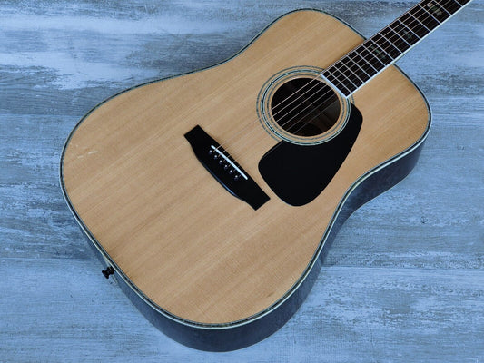 1980's Morris TF-801 Japanese Vintage Acoustic Dreadnought Guitar (Natural)