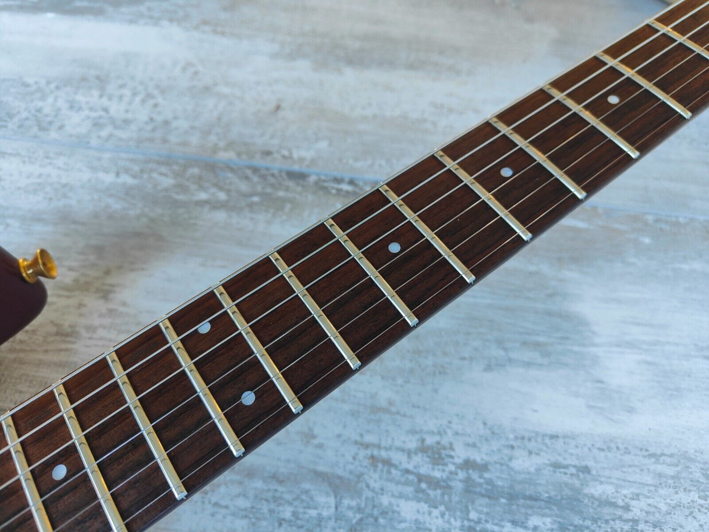 1995 Fernandes Japan APG-85S Sustainer HSS Guitar (Faded Metallic Red)