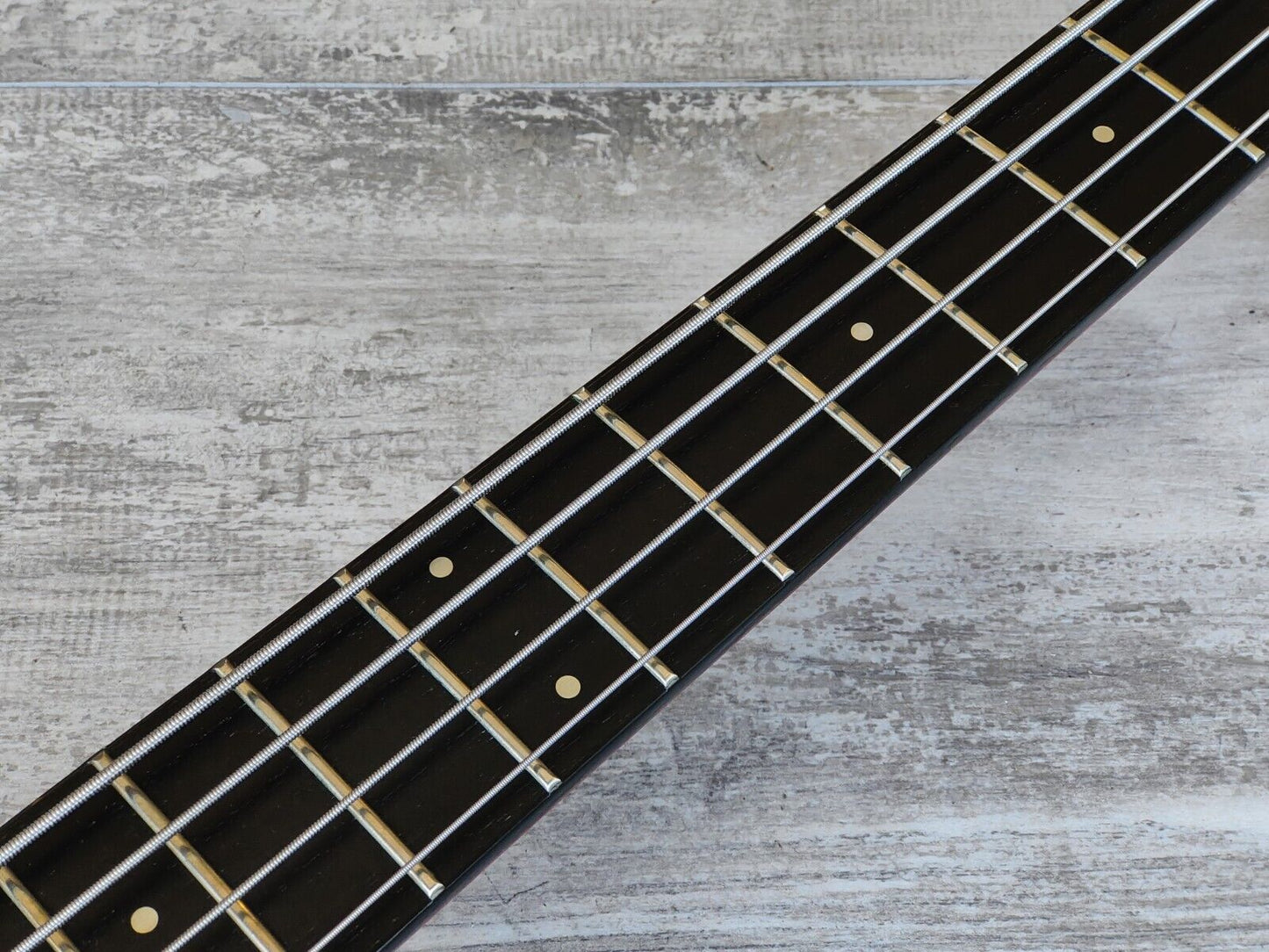 1986 Aria Pro II Japan Interceptor Headless Bass (Red)