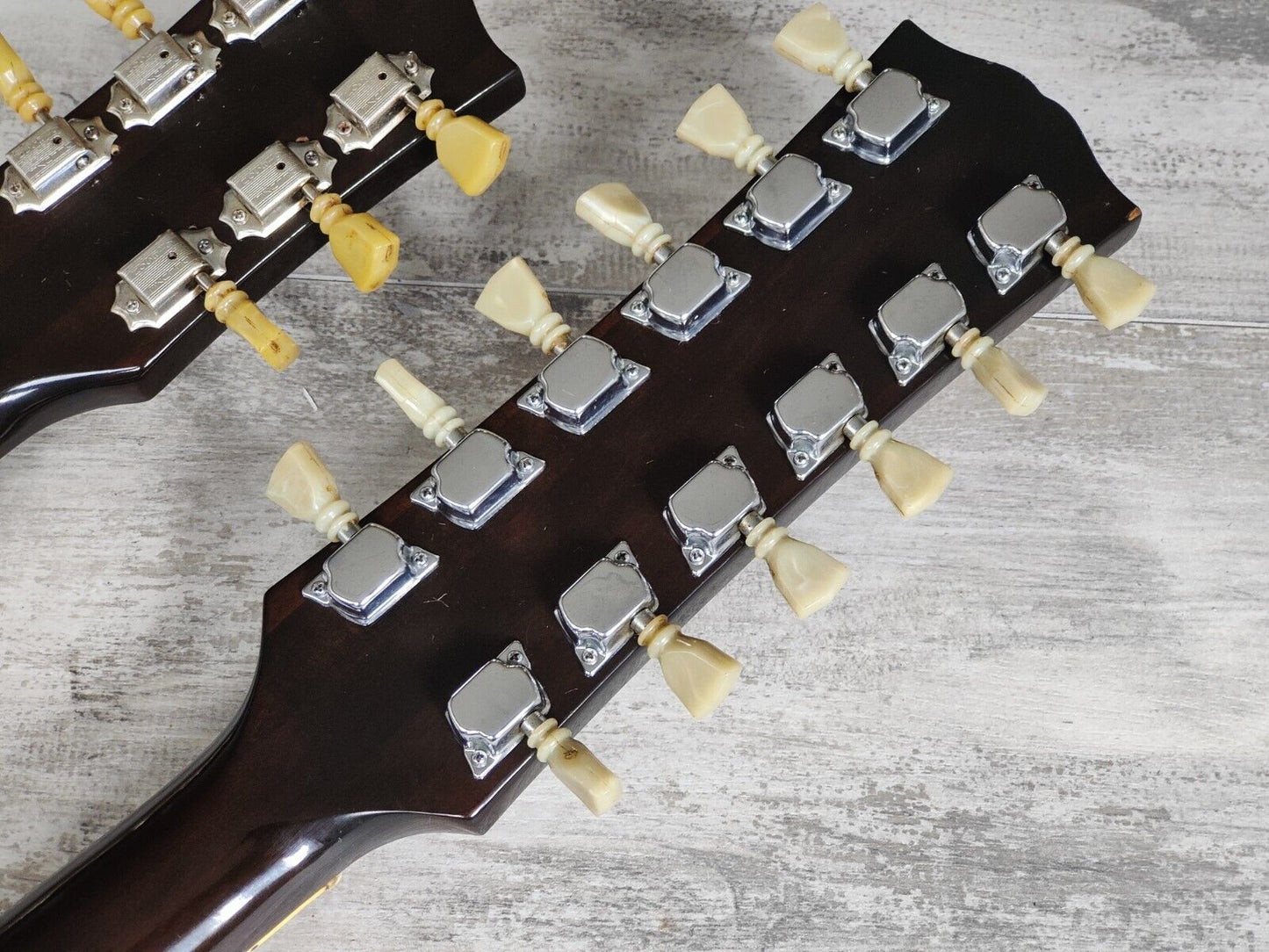 1970's Japanese EDS-1275 Style 6/12 Doubleneck SG (Walnut Brown)