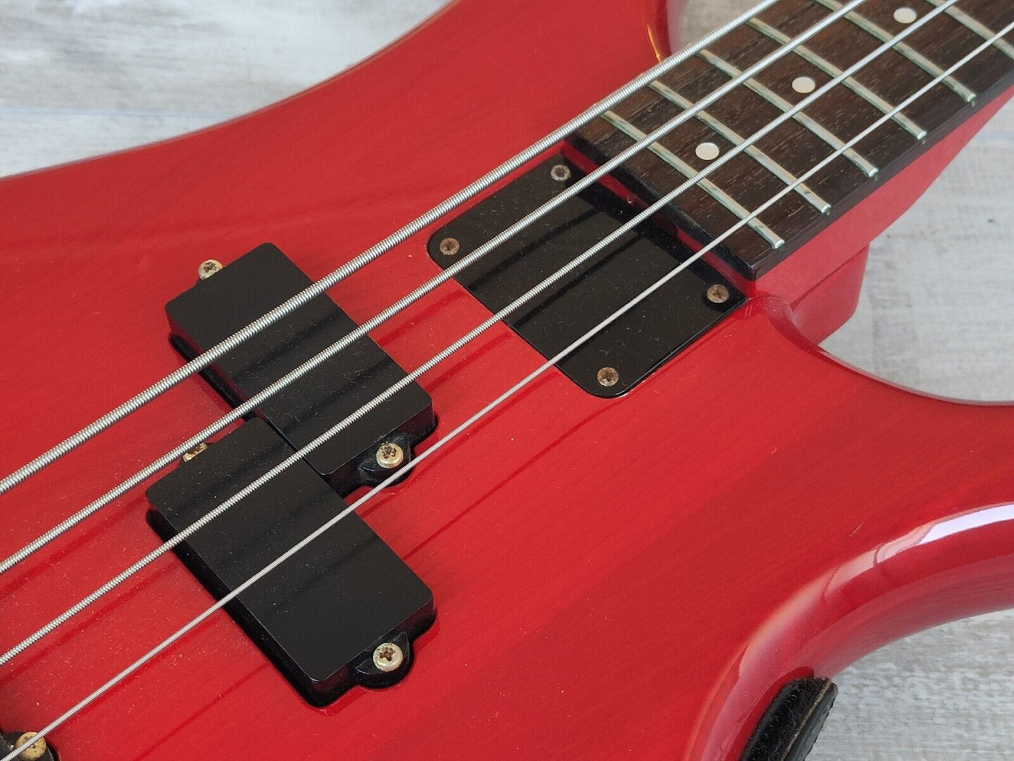 1987 Fernandes Japan FRB-60 PJ Revolver Bass (Trans Red)