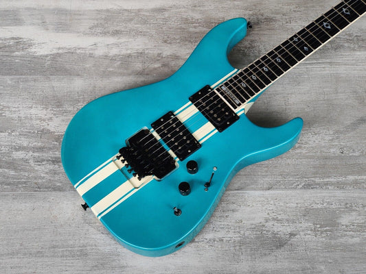 1988 Kramer Japan (by ESP) Bluesbreaker/Mirage Neckthrough HH Superstrat (Aqua)