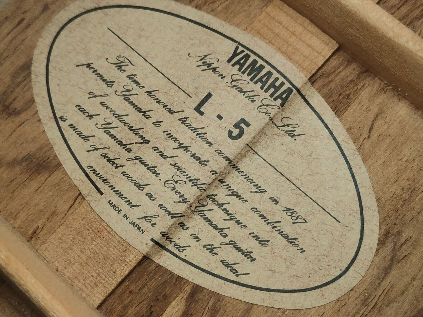 1978 Yamaha L-5 Japanese Vintage Acoustic Dreadnought Guitar (Natural)