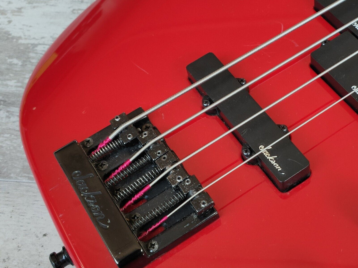 1985 Charvel Jackson Japan Model 2B PJ Bass (Red)