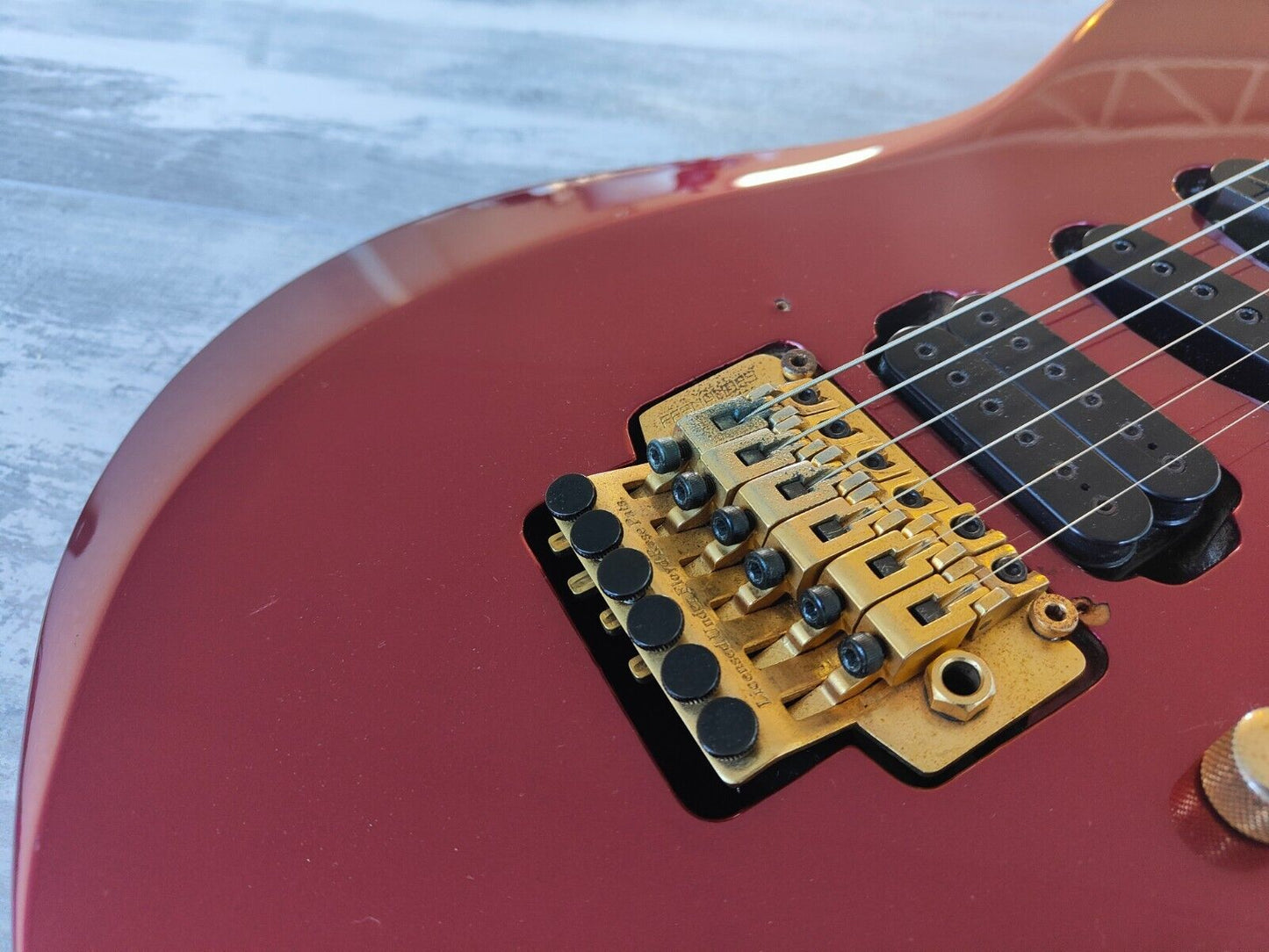 1995 Fernandes Japan APG-85S Sustainer HSS Guitar (Faded Metallic Red)