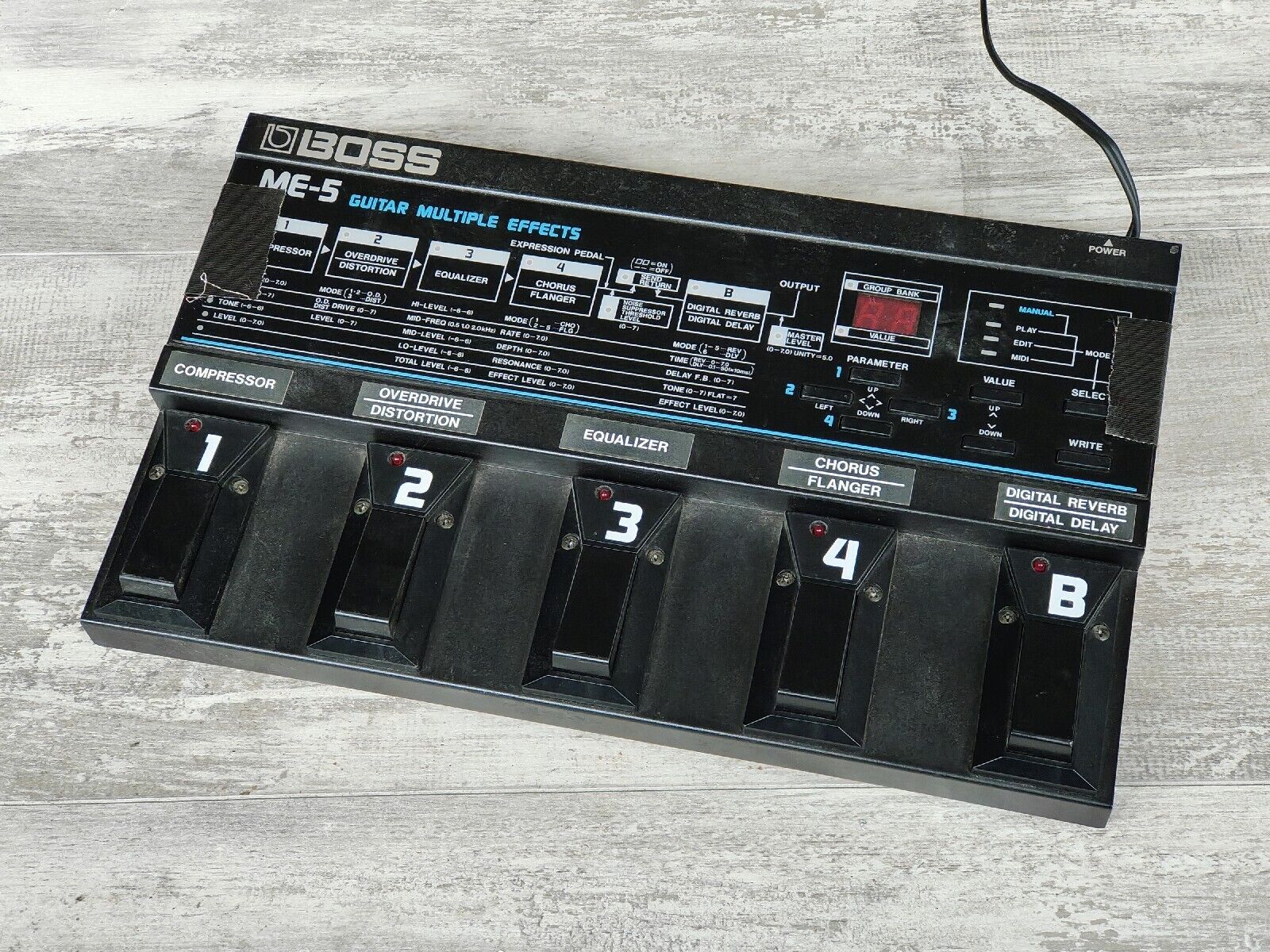 boss me pedal Boss ME-5 Vintage Multi Effects Pedal – Cool Old Guitars