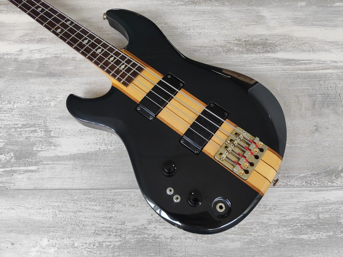 1981 Aria Pro II TSB-650 Thor Sound Neckthrough Left Handed Bass (Dark Brown)