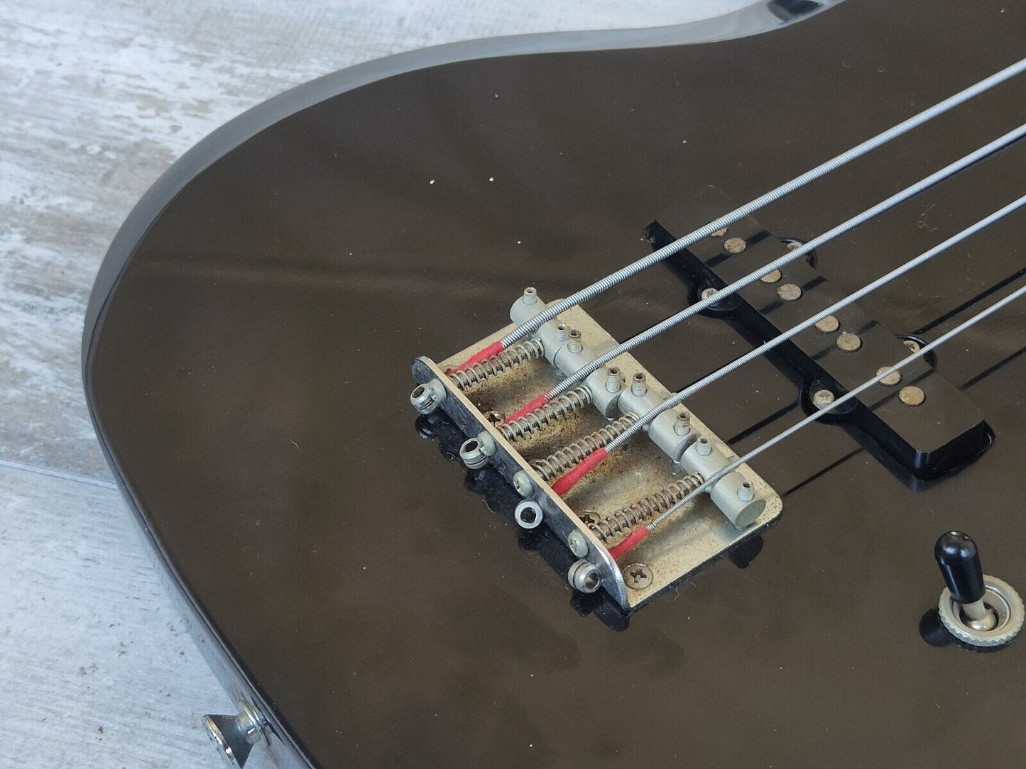 Unknown SG Style Double Cutaway Bass from Japan (Black)