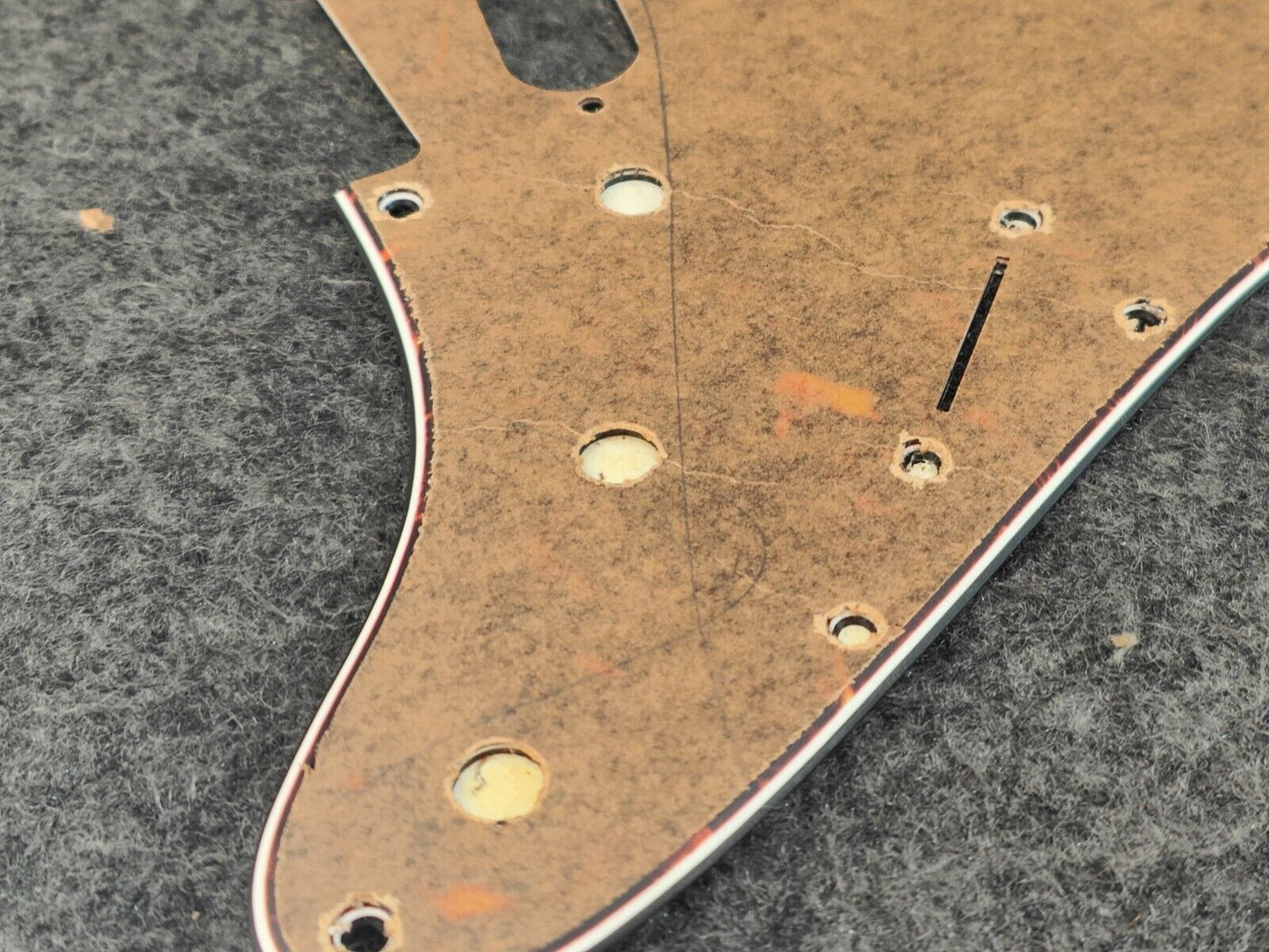 1980's Tokai Japan NOS S-034 Stratocaster Pickguard (3-Ply Brown Celluloid)