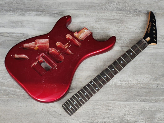 1990's Kramer Japan (by Tokai) LH Left Handed NOS Stratocaster Body/Neck (Red)