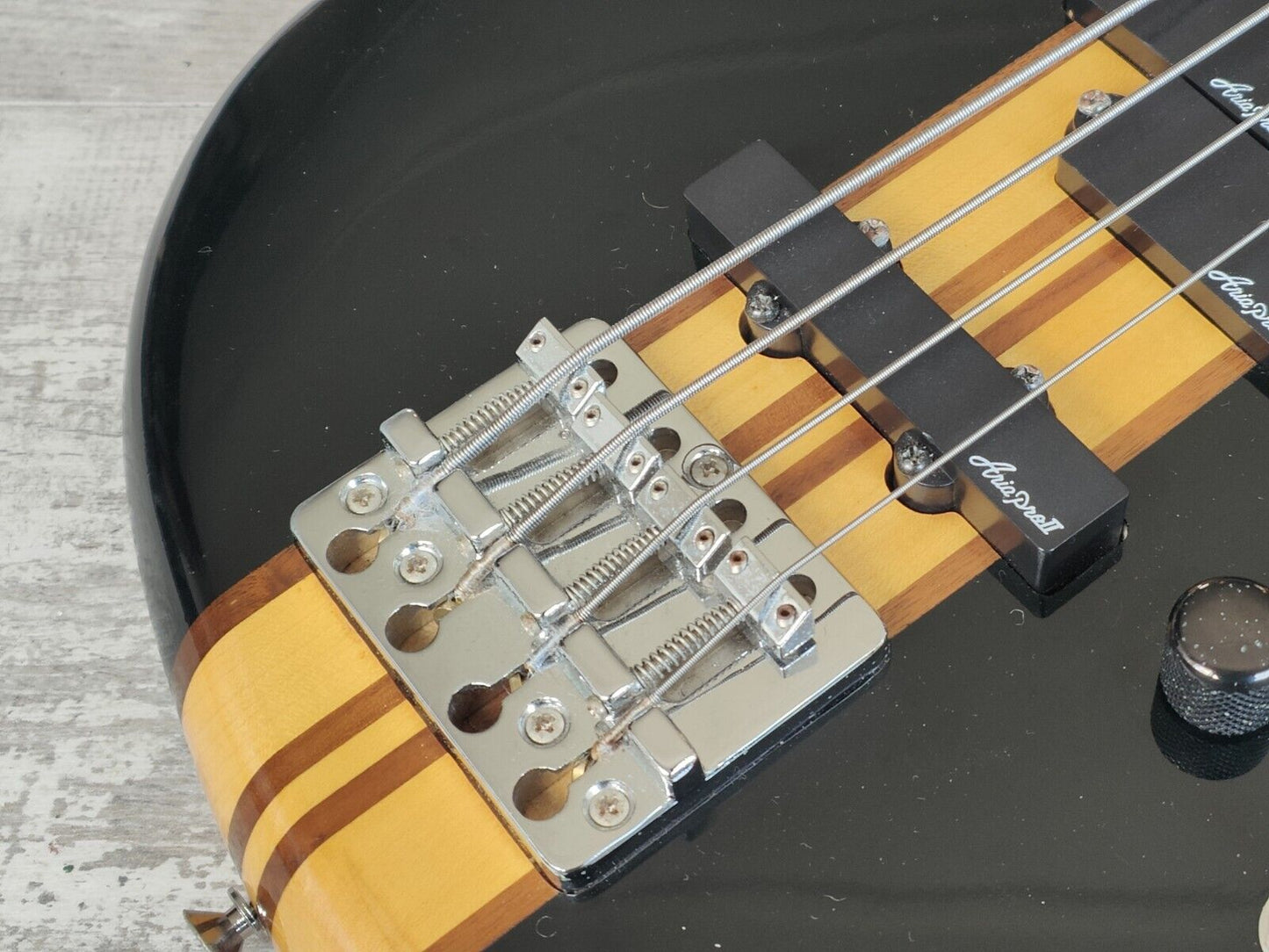 1989 Aria Pro II ASB-60 Integra Series Neckthrough Bass (Black)