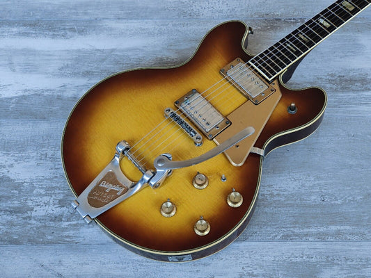 1974 Greco Japan SA-500 ES-339 Sized Hollowbody w/No F-Holes (Brown Sunburst)