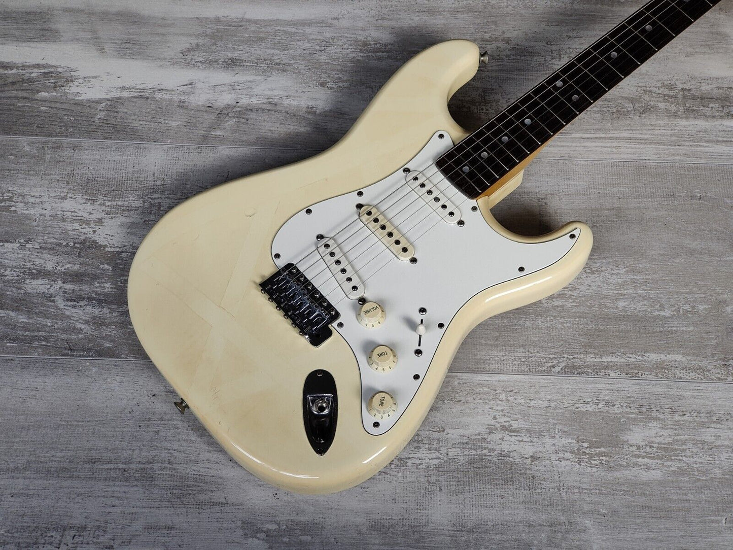 1987 Fender Japan ST72-65 Blackmore Scalloped Stratocaster (Aged Olympic White)