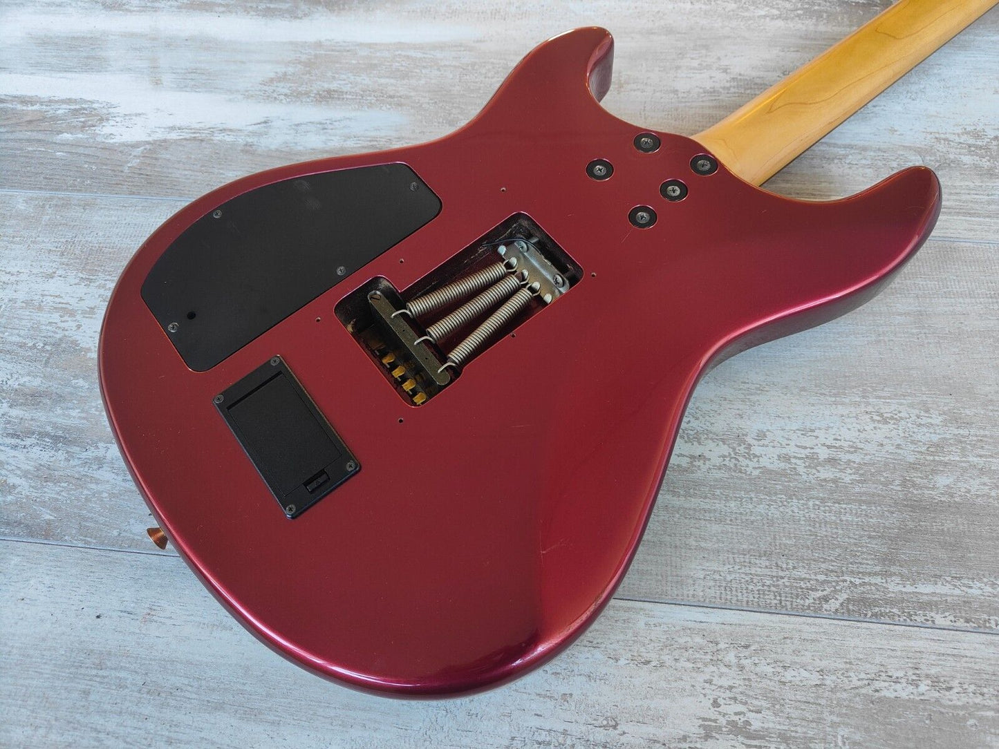 1995 Fernandes Japan APG-85S Sustainer HSS Guitar (Faded Metallic Red)