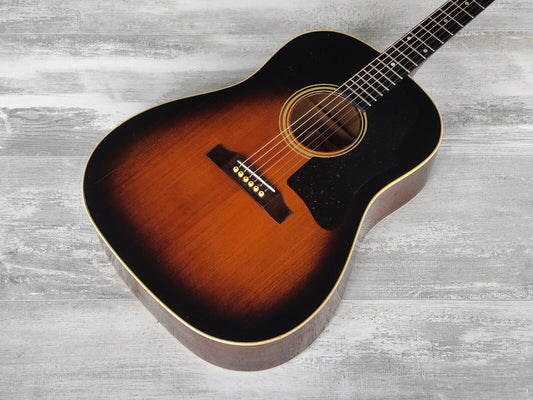 1980 Burny Japan BJ-100 Vintage Acoustic Guitar (Brown Sunburst)