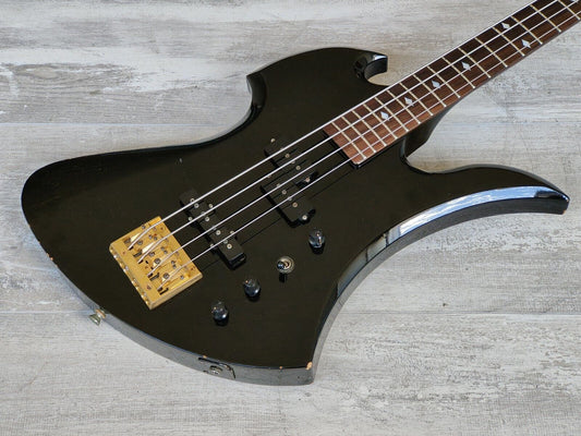 1980's BC Rich Japan NJ Series Neckthrough Mockingbird Bass (Black)