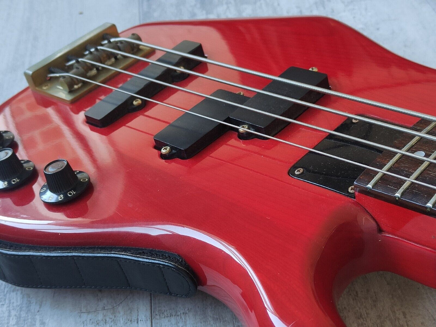 1987 Fernandes Japan FRB-60 PJ Revolver Bass (Trans Red)