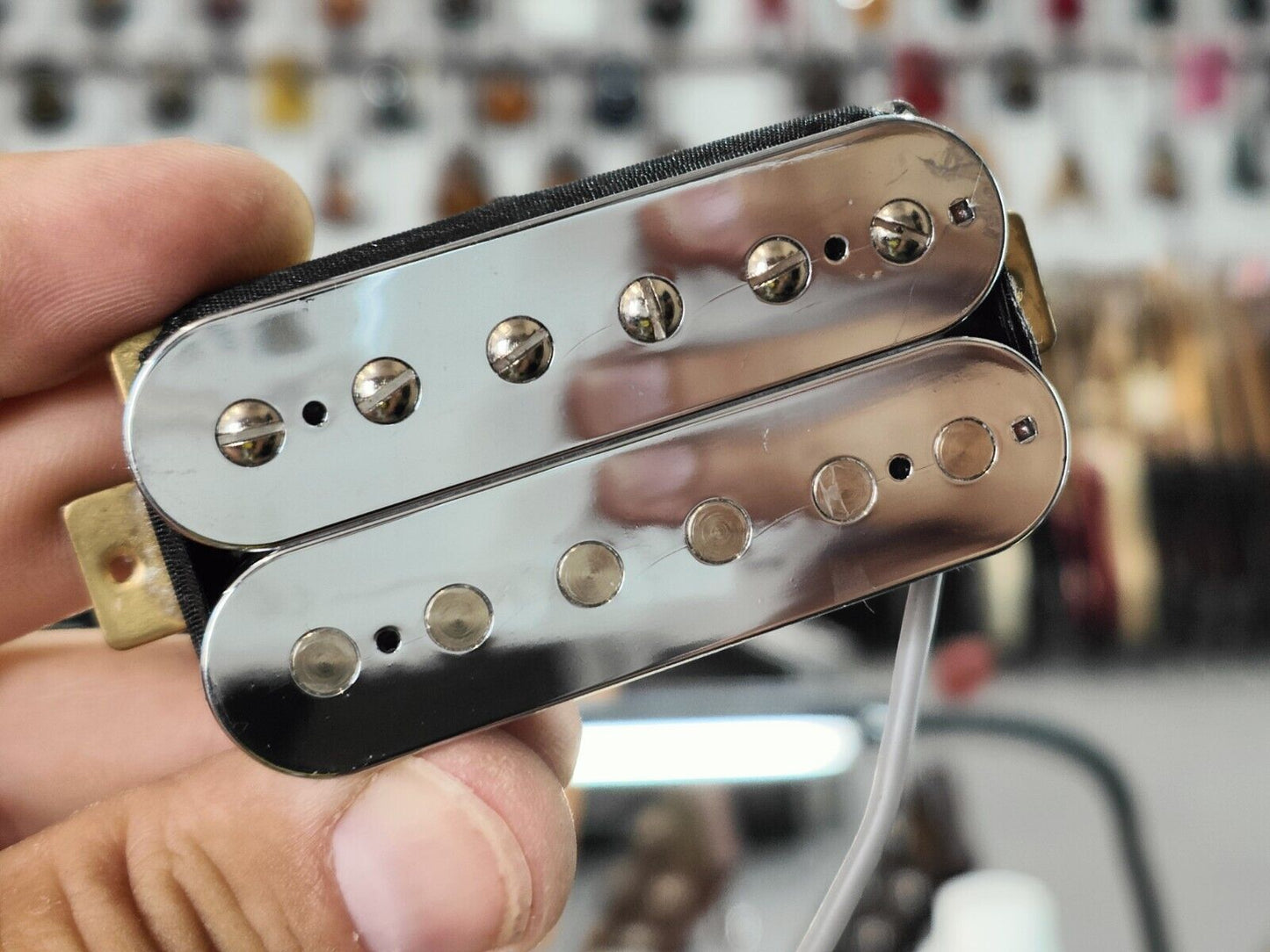 1990's Gotoh (Tokai) Japan NOS Uncovered Chrome PAF Humbuckers (Mirror)