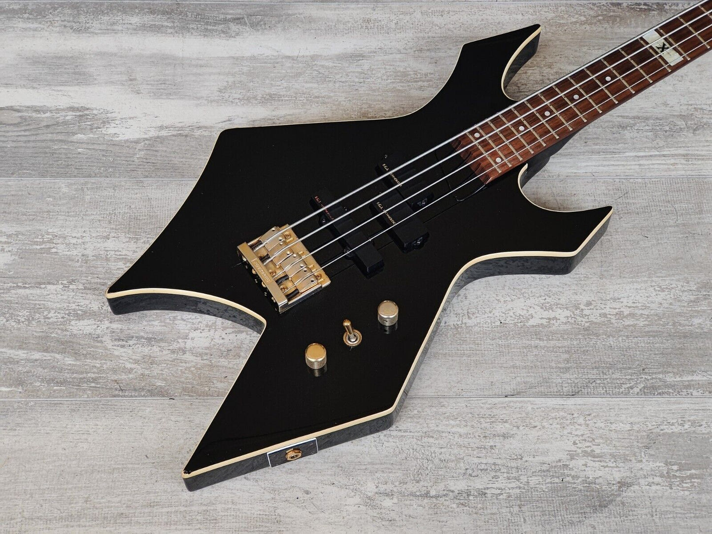 1994 Burny (Fernandes) Japan XB-95H "X Japan - Heath" Warlock Bass (Black)