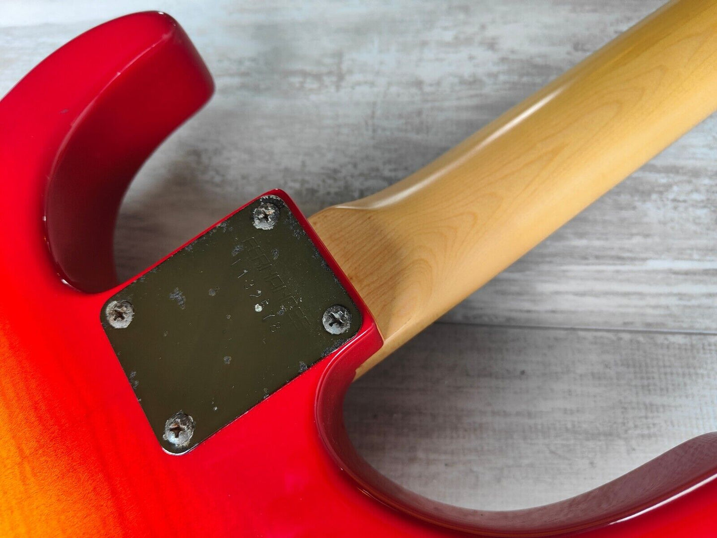 1988 Fernandes Japan FR-85 Revolver Active Superstrat (Cherry Sunburst)