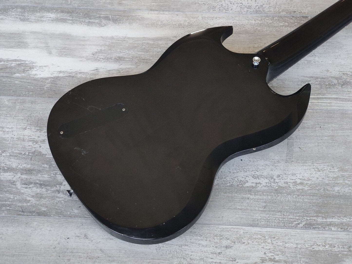 Unknown SG Style Double Cutaway Bass from Japan (Black)