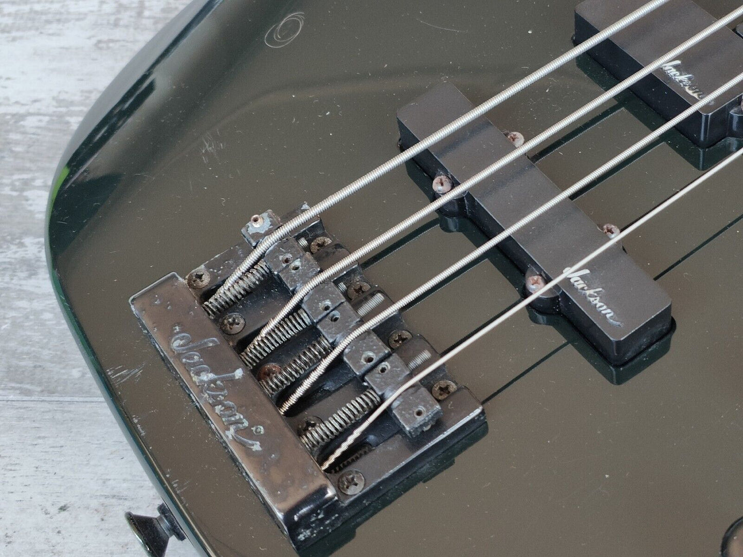 1987 Charvel Jackson Japan Model 2B PJ Bass (Black)