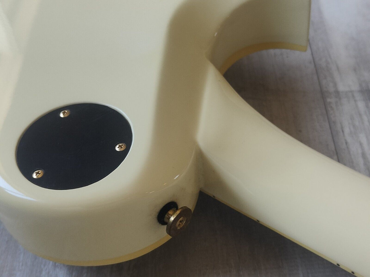 1980's Aria Pro II Japan PE-Deluxe KV Single Cutaway w/Kahler (Ivory)