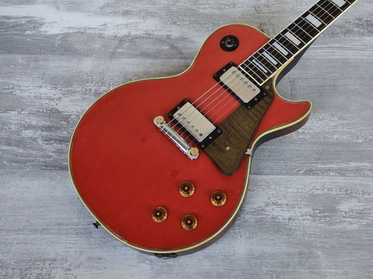 1976 Aria Pro II Japan Les Paul Custom (Transparent Red Top Refinish)