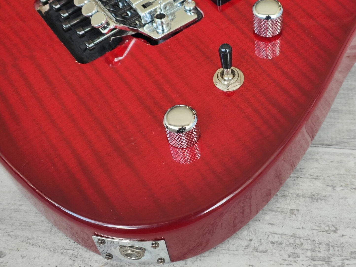 BC Rich ASM Assassin Electric Guitar (Red Flame Top)